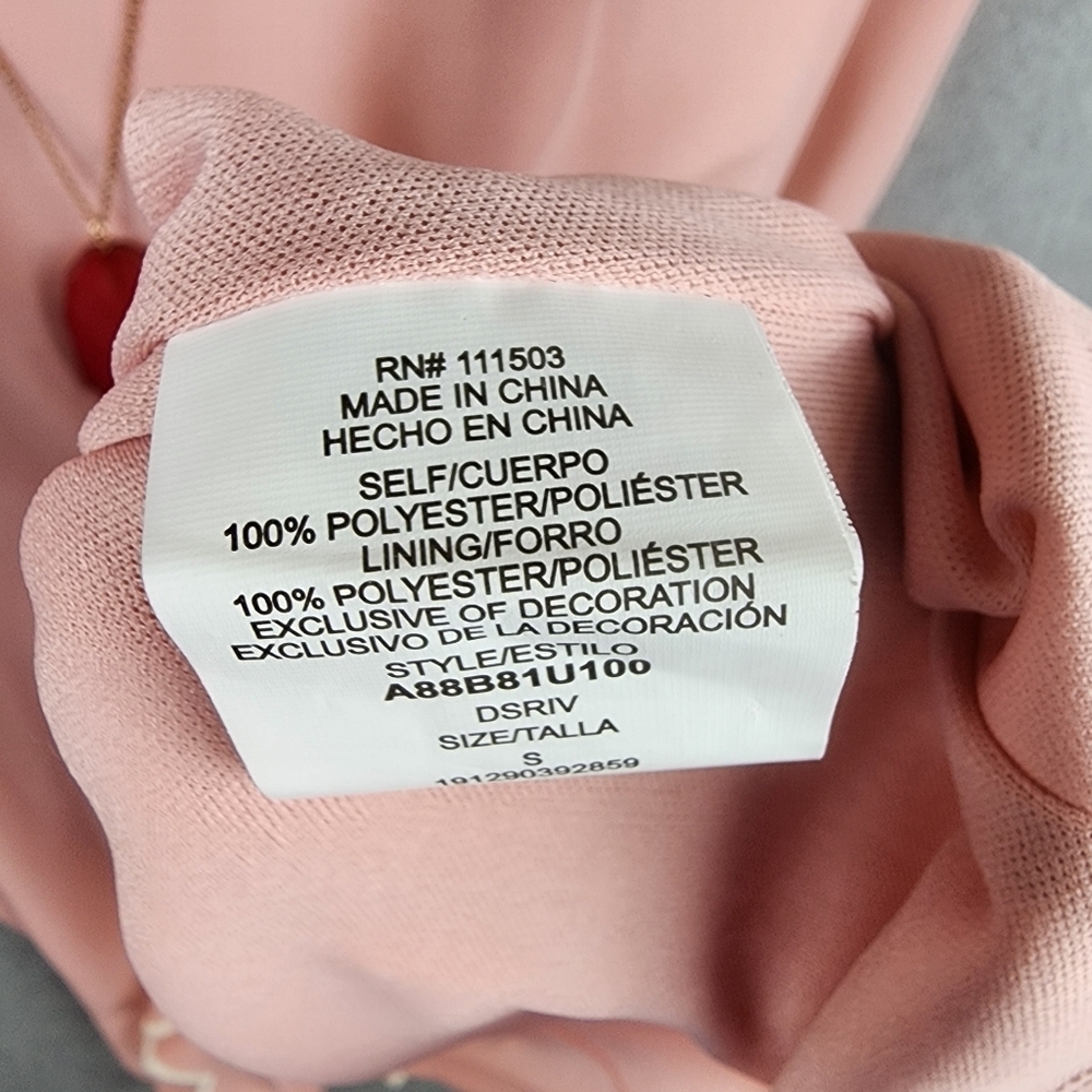 NWT Lily Rose Pink Sleeveless Mini Dress w/ Necklace Size Small - Picture 5 of 10